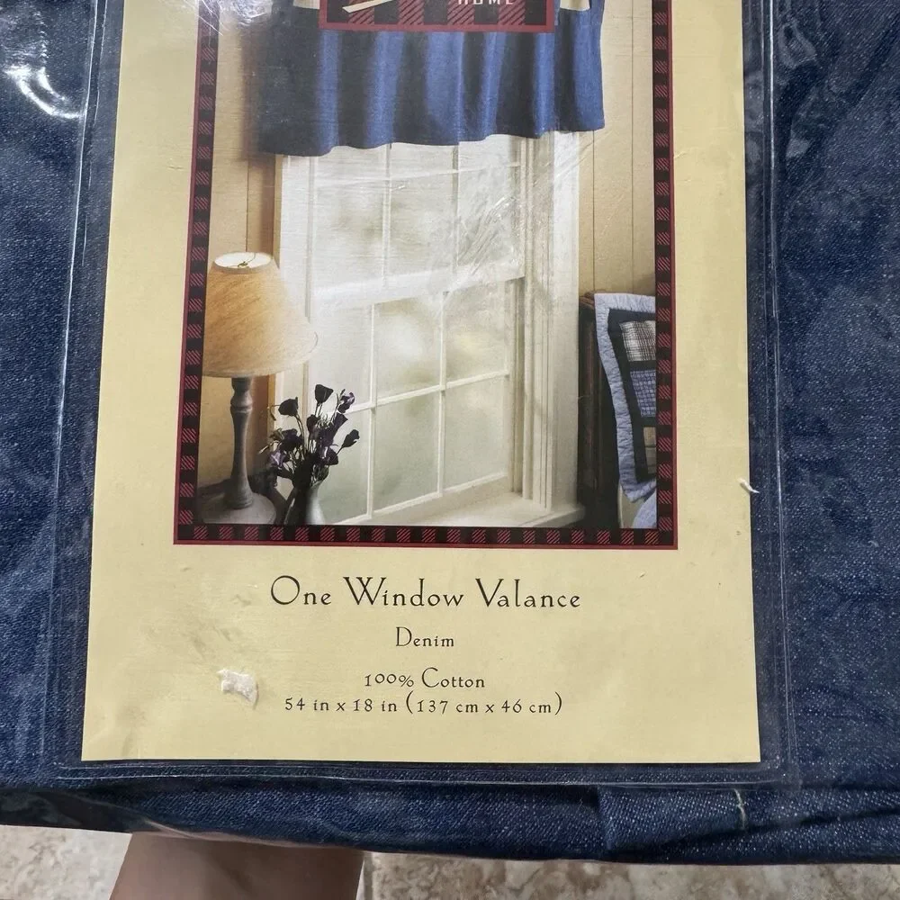 Vintage Woolrich Blue Denim One Window Valance 54